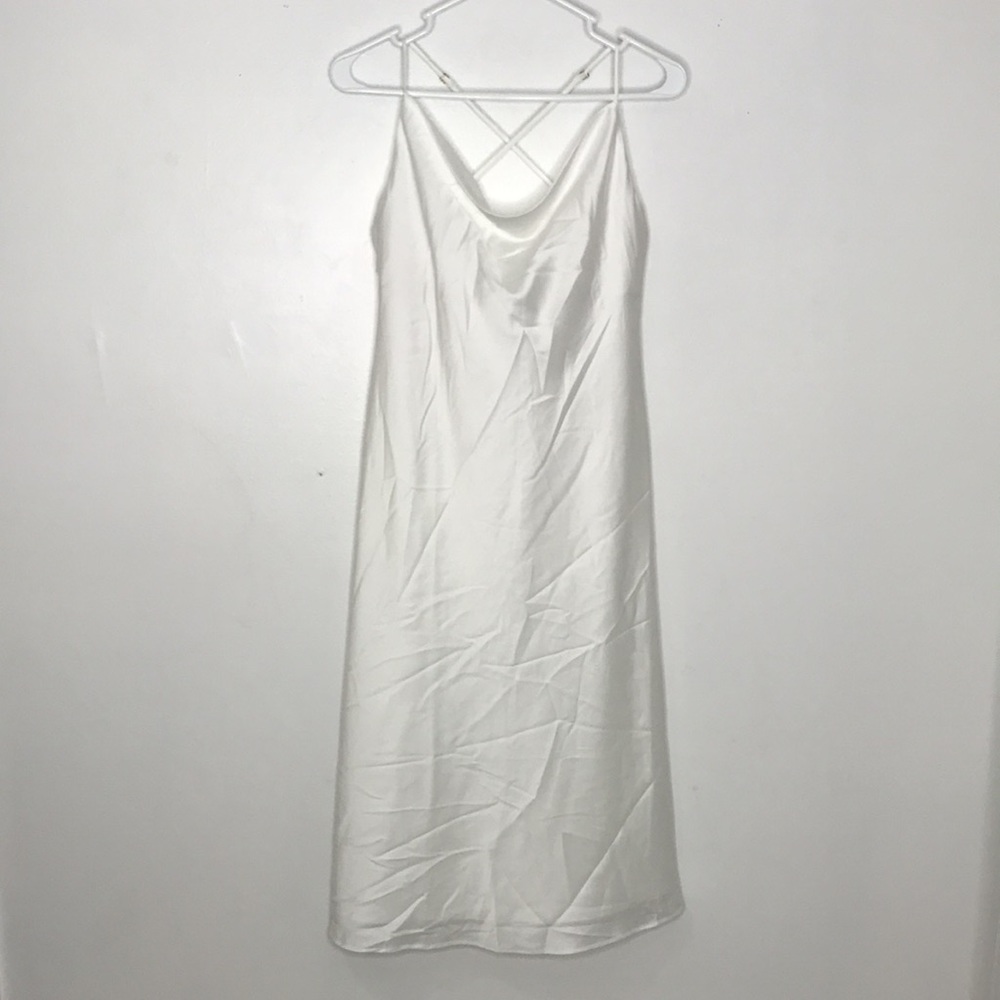 Show Me Your Mumu Ivory Satin Verona Cowl Dress - Picture 2 of 10